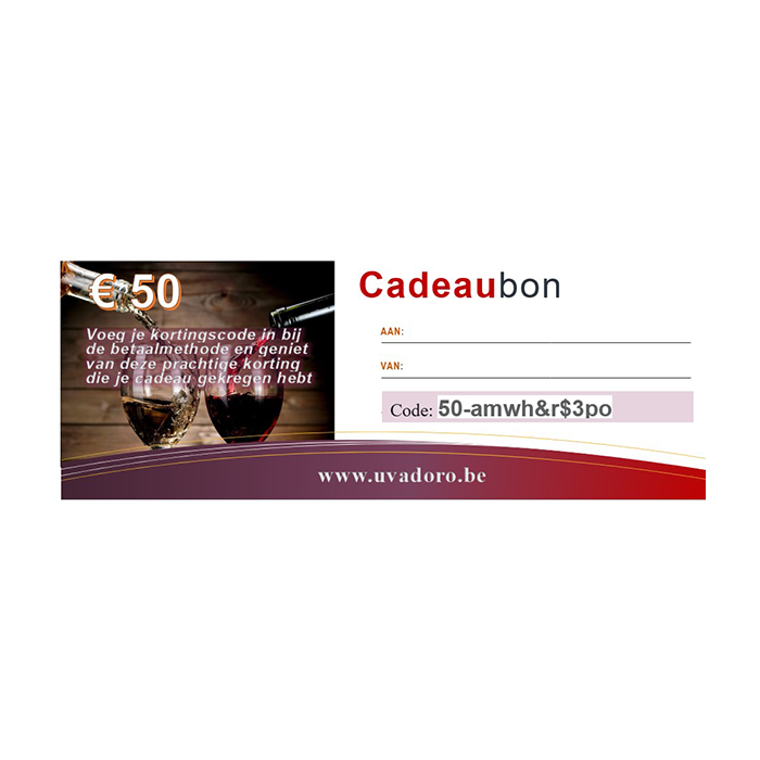 Cadeaubon Uva D’oro 50 euro
